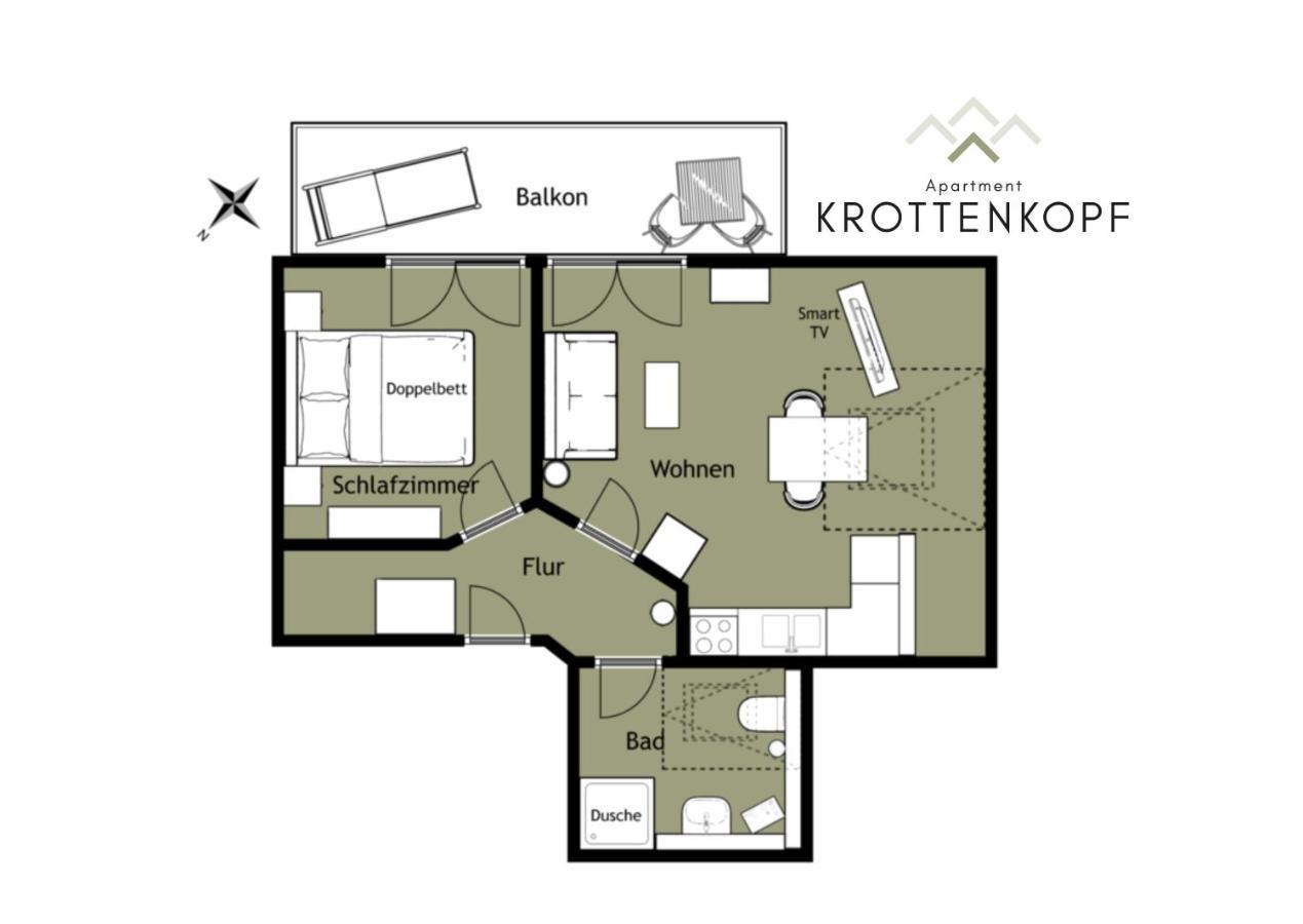 Das Bergquartier - Ferienwohnung Krottenkopf Oberau  Εξωτερικό φωτογραφία